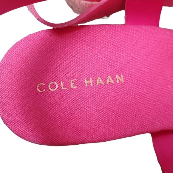 Cole Haan Pink Suede Espadrille Sandals Size 8.5 - Picture 6 of 9